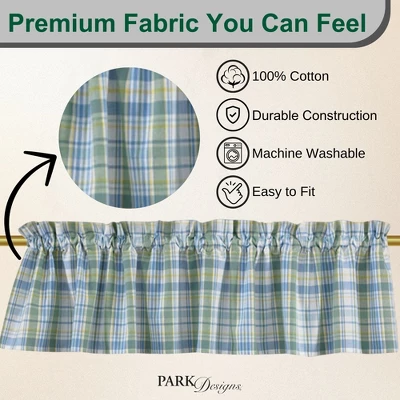 Park Designs Blue Sarasota Valance 14"L 1 Park Designs Blue Sarasota Valance 14"L