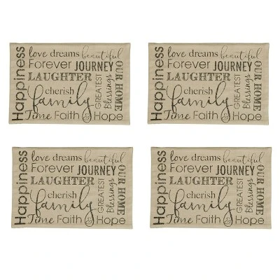 Park Designs Dover Placemat Set - Beige 3 Park Designs Dover Placemat Set - Beige - Image 3