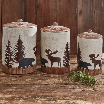 Park Designs Wilderness Trail Canister Set 1 Park Designs Wilderness Trail Canister Set