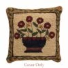 Park Designs Flower Basket Hand Hooked Pillow Cover