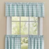 Park Designs Gingham Check Aqua Valance 72" X 14"