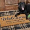 Park Designs Welcome Dog Hair Doormat 1'6''x2'6''