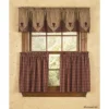 Park Designs Sturbridge Heart Embroidered Point Valance - Wine