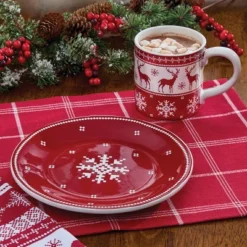 Patricia Heaton Home Holiday Fairisle Salad Plate Set Of 4