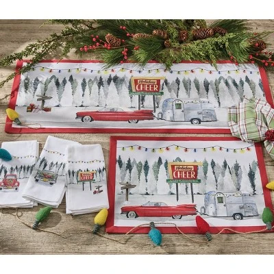 Park Designs Holiday Roadtrip Table Runner 13" X 36" 1 Park Designs Holiday Roadtrip Table Runner 13" X 36"