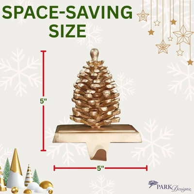 Patricia Heaton Home Gold Pinecone Stocking Hanger 1 Patricia Heaton Home Gold Pinecone Stocking Hanger