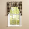 Park Designs Buffalo Check Ruffled Black Swags 72" X 36"