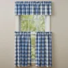 Buffalo Check Valance 14"L - China Blue
