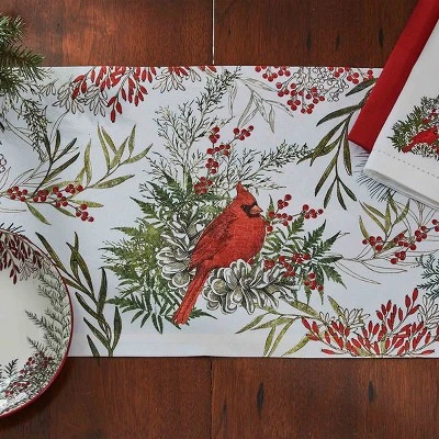 Park Designs Cardinal Table Runner 13" X 36" 1 Park Designs Cardinal Table Runner 13" X 36"