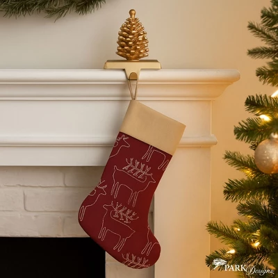 Patricia Heaton Home Gold Pinecone Stocking Hanger 4 Patricia Heaton Home Gold Pinecone Stocking Hanger - Image 4