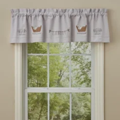 Laundry Embroiderd Lined Valance 60'' X 14''