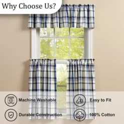 Park Designs Plaid Blue Canton Valance 72" X 14" -Park Designs Sales GUEST 394c5d28 526d 482b 8840 5a2f5c057f73