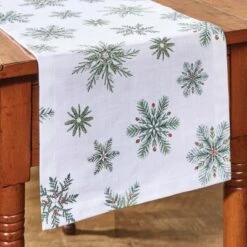 Park Designs Holiday Snowfall Table Runner 13" X 36"
