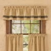 Burlap & Check Valance - Black