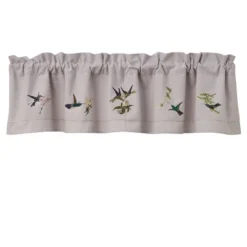 Hummingbird Embroiderd Lined Valance 60'' X 14''