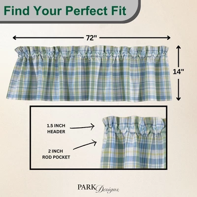 Park Designs Blue Sarasota Valance 14"L 2 Park Designs Blue Sarasota Valance 14"L - Image 2