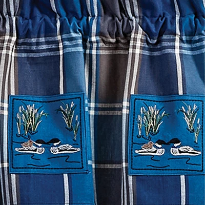 Park Designs Rainy Lake Lined Loon Patch Valance 60" X 14" 2 Park Designs Rainy Lake Lined Loon Patch Valance 60" X 14" - Image 2