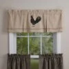 Park Designs Chicken Hen Pecked Lined Pleated Valance Rooster
