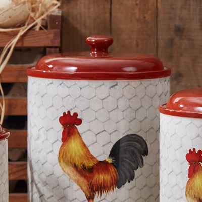 Park Designs Break Of Day Rooster Canister Set 2 Park Designs Break Of Day Rooster Canister Set - Image 2