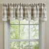 Park Designs Buffalo Check Lined Layered Natural Valance 72"