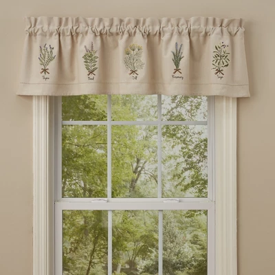 Park Designs Herb Embroidered Lined Valance 1 Park Designs Herb Embroidered Lined Valance