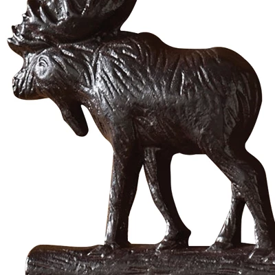 Park Designs Cast Moose Single Hook - Burl - Set Of 2 2 Park Designs Cast Moose Single Hook - Burl - Set Of 2 - Image 2