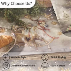 Park Designs Snow Globe Reindeer Table Runner 13" X 36" -Park Designs Sales GUEST 630c3016 c651 4a7b 8d96 48b6fdb20a6b