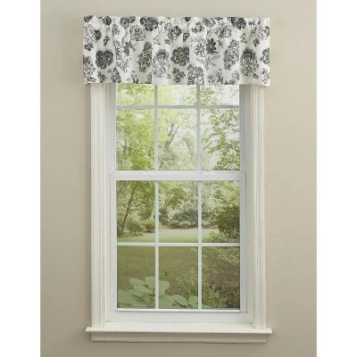 Geranium Floral Lined Valance 60''X14'' 1 Geranium Floral Lined Valance 60''X14''