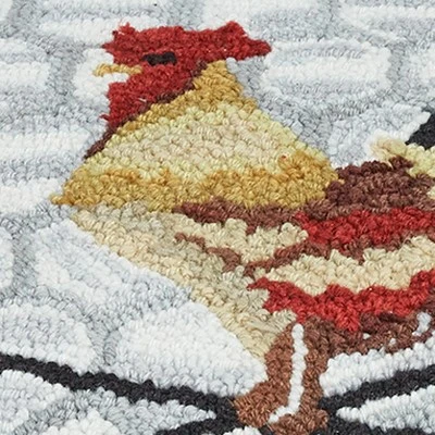 Park Designs Break Of Day Rooster Hooked Bench 2 Park Designs Break Of Day Rooster Hooked Bench - Image 2