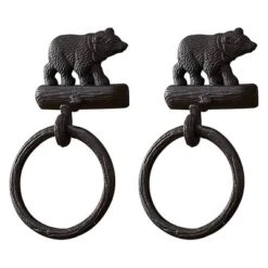 Park Designs Cast Black Bear Ring Hook - Set Of 2 -Park Designs Sales GUEST 6a6668c6 fe14 4bd8 8d95 6fc4264c5b64
