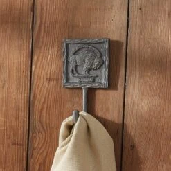 Park Designs Buffalo Head Nickel Single Hook - Set Of 2