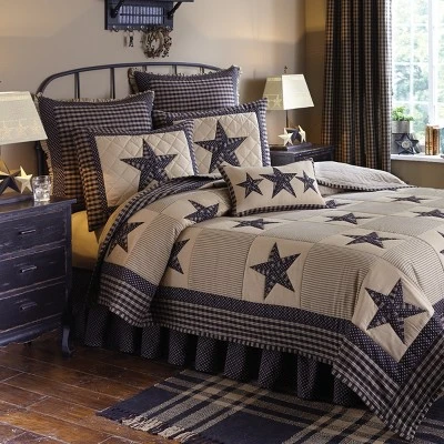 Park Designs Star Black Sturbridge Patch King Sham 1 Park Designs Star Black Sturbridge Patch King Sham