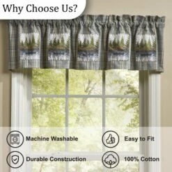 Park Designs Horizon Plaid Lined Patch Valance 60" X 14" -Park Designs Sales GUEST 83e18806 398e 4611 bb89 2f23160bf7a3