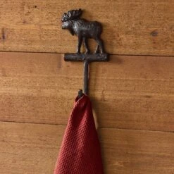 Park Designs Cast Moose Single Hook - Burl - Set Of 2