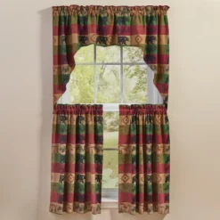 Park Designs Pinecones And Trees Jacquard Swags Pair 72" X 36"