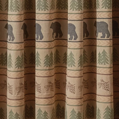 Park Designs Bear Tracks Shower Curtain 2 Park Designs Bear Tracks Shower Curtain - Image 2