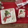 Park Designs Farmhouse Snowman Salad Plate Set Of 4