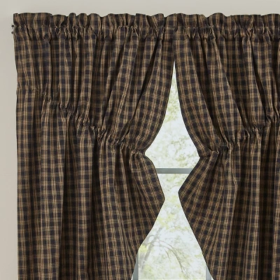 Park Designs Sturbridge Gathered Swag - 72''L - Black 2 Park Designs Sturbridge Gathered Swag - 72''L - Black - Image 2