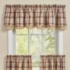 Park Designs Gamekeeper Plaid Lined Layered Valance 72"