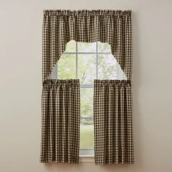 Park Designs Berry Gingham Lined Swags 72" X 36"