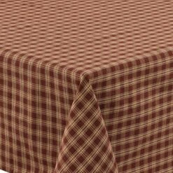 Park Designs Red Sturbridge Tablecloth 84''L
