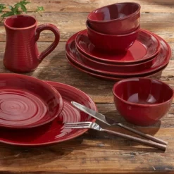 Park Designs Red Aspen Cereal Bowl Set Of 4
