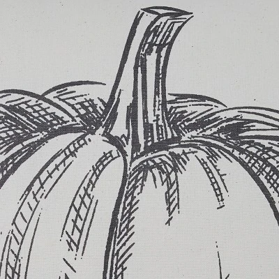 Park Designs Pumpkin Print Pillow Cover - 20'' - Off-White 2 Park Designs Pumpkin Print Pillow Cover - 20'' - Off-White - Image 2