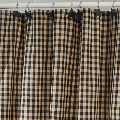 Park Designs Star Black Shower Curtain Hook Black Set Of 12 1 Park Designs Star Black Shower Curtain Hook Black Set Of 12