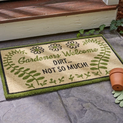 Geranium Floral Gardener's Welcome Doormat 1 Geranium Floral Gardener's Welcome Doormat