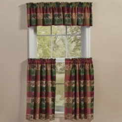 Park Designs Pinecones And Trees Jacquard Valance 72" X 14"