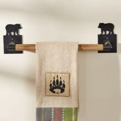 Park Designs Wild Woods Bear Towel Bar 16"