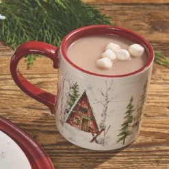 Park Designs Snowflake Lodge Red Mug Set Of 4 -Park Designs Sales GUEST ab14bd7a a53c 472f ae08 0a806a995d39