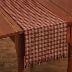 Park Designs Red Sturbridge Table Runner 36"L