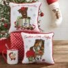 Park Designs Holiday Kisses Terrier Pillow - 10'' - White